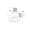 Picture of IBSC12-04 - Speed Controller Elbow  - Flow Control Fitting - 12mm Tube To 1/2  Male Thread - Nickel Plated Brass