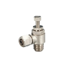 Picture of INC04-01 - Speed Controller Bi-Directional Elbow  - Flow Control Fitting - 4mm Tube To 1/8  Male Thread - Techn