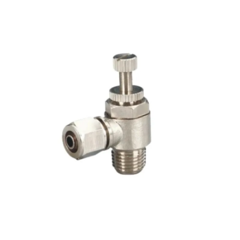 Picture of INC04-01 - Speed Controller Bi-Directional Elbow  - Flow Control Fitting - 4mm Tube To 1/8  Male Thread - Techn