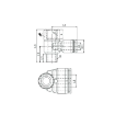 Picture of IPAF12-04 - Banjo Double Female - Push-In Fitting - 12mm Tube To 1/2  Male and Female Thread - Technopolymer