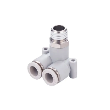 Picture of IPAX12-02 - Y-Piece Elbow - Push-In Fitting - 12mm Tube To 1/4" Male Thread - Technopolymer