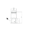 Picture of IPCFT10-03 - Stud Female - Metal Push-in Fitting - 10mm Tube To 3/8  Female Thread - Nickel Plated Brass