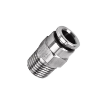 Picture of IPCT10-04 - Stud Male - Metal Push-in Fitting - 10mm Tube To 1/2" Male Thread - Nickel Plated Brass