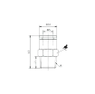 Picture of IPCT12-02 - Stud Male - Metal Push-in Fitting - 12mm Tube To 1/4" Male Thread - Nickel Plated Brass