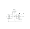 Picture of IPD12-03 - Tee Piece Tube - Push-In Fitting - 12mm Tube to 3/8" Male Thread with Tube Tee - Technopolymer