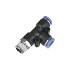 Picture of IPD16-06 - Tee Piece Tube - Push-In Fitting - 16mm Tube To 3/4" Male Thread with Tube Tee - Technopolymer