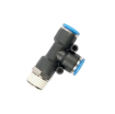 Picture of IPD16-06 - Tee Piece Tube - Push-In Fitting - 16mm Tube To 3/4" Male Thread with Tube Tee - Technopolymer