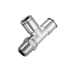 Picture of IPDT08-03 - Tee Piece Male Run - Metal Push-in Fitting - 8mm Tube To 3/8" Male Thread with Tube Tee 