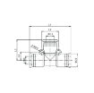 Picture of IPE15 - Tee Piece Tube - Push-In Fitting - 15mm Tube To 15mm Tube with Tube Tee - Technopolymer