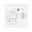 Picture of IPHT08-02 - Banjo Single - Push-In Fitting - 8mm Tube To 1/4" Male Thread - Nickel Plated Brass