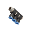 Picture of IPHT12-03-3 - Banjo Tripple - Push-In Fitting - 12mm Tube To 3/8" Male Thread - Technopolymer