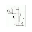 Picture of IPLL06-04 - Elbow Male Extended - Push-In Fitting - 6mm Tube To 1/2" Male Thread - Technopolymer