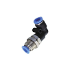 Picture of IPLM08 - Bulkhead Elbow - Push-In Fitting - 8mm Tube To 8mm Tube (M16X1) - Technopolymer
