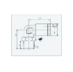 Picture of IPLT08-03 - Elbow Male - Metal Push-in Fitting - 8mm Tube To 3/8" Male Thread - Nickel Plated Brass