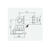 Picture of IPLT08-G01 - Elbow Male with O-Ring - Metal Push-in Fitting - 8mm Tube To 1/8" G-Male Thread - Nickel Plated Brass