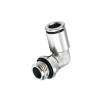 Picture of IPLT08-G02 - Elbow Male with O-Ring - Metal Push-in Fitting - 8mm Tube To 1/4" G-Male Thread - Nickel Plated Brass