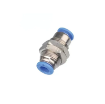 Picture of IPM06 - Bulkhead Union - Push-In Fitting - 6mm Tube To 6mm Tube (M14X1)  - Polymer & Brass