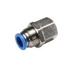 Picture of IPMF06-04 - Bulkhead Female - Push-In Fitting - 6mm Tube To 1/2" Female Thread (M14X1) - Polymer & Brass
