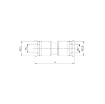 Picture of IPU08-04 - Straight Line Connector - Push-In Fitting - 8mm Tube To 4mm Tube - Technopolymer