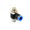 Picture of ISC04-01 - Speed Controller Elbow  - Flow Control Fitting - 4mm Tube To 1/8" Male Thread - Technopolymer