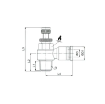 Picture of ISC08-02 - Speed Controller Elbow  - Flow Control Fitting - 8mm Tube To 1/4" Male Thread - Technopolymer