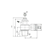 Picture of ISCA10-01 - Speed Controller Elbow without Handwheel - Flow Control Fitting - 10mm Tube To 1/8" Male Thread 