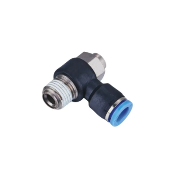 Picture of ISCA12-02 - Speed Controller Elbow without Handwheel - Flow Control Fitting - 12mm Tube To 1/4" Male Thread 