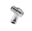 Picture of ISCATM5-M5 - Speed Controller Elbow without Handwheel - Flow Control Fitting - M5 Tube To M5 Male Thread 