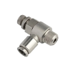Picture of ISCT10-03 - Speed Controller Elbow with Handwheel - Flow Control Fitting - 10mm Tube To 3/8" Male Thread 