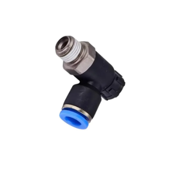 Picture of ISCW10-02 - Speed Controller Elbow with Lock - Flow Control Fitting - 10mm Tube To 1/4" Male Thread - Technopolymer