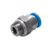 Picture of ISPC12-04 - Male Stud - Push-In Fitting - 12mm Tube To 1/2" Male Thread - Polymer & Brass