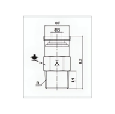 Picture of ISPC12-04 - Male Stud - Push-In Fitting - 12mm Tube To 1/2" Male Thread - Polymer & Brass