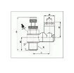 Picture of ISS06-M5 - Speed Controller Valve Rotating - Flow Control Fitting - 6mm Tube To M5 Male Thread - Technopolymer