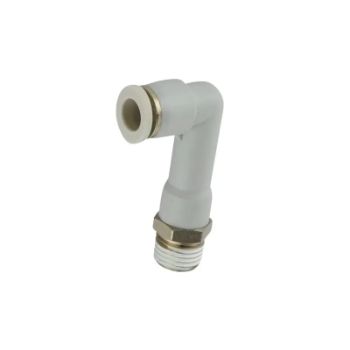 Picture of PPLL10-02 - Elbow Male Extended - Push-In Fitting - 10mm Tube To 1/4  Male Thread - Plastic