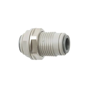 Picture of PPM06 - Bulkhead Union - Push-In Fitting - 6mm Tube To 6mm Tube - Plastic