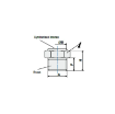 Picture of SEP5MA - Silencer - Flat Type - Hexagonal Base - M5 - Brass