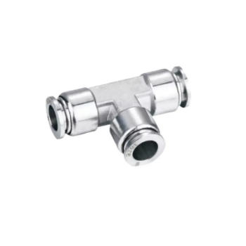 Picture of SSE08 - Tee Piece Tube - Stainless Steel Fitting - 8mm Tube To 8mm Tube with Tube Tee - Stainless Steel