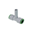 Picture of T0510L0 - Tee Piece Stem - Push-in Fittings - 10mm Tube To Tube with 10mm Stem Tee - Polymer & Brass