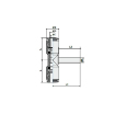 Picture of T0510L0 - Tee Piece Stem - Push-in Fittings - 10mm Tube To Tube with 10mm Stem Tee - Polymer & Brass