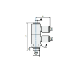 Picture of T330618 - Banjo Double - Swivel - Push-in Fittings - 6mm Tube To 1/8" Male Thread - Polymer