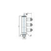 Picture of T340618 - Tripple Banjo Swivel - Tube To Male Thread - Technopolymer - 6Mm Tube To  1/8 
