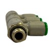 Picture of T340618 - Tripple Banjo Swivel - Tube To Male Thread - Technopolymer - 6Mm Tube To  1/8 