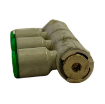 Picture of T340618 - Tripple Banjo Swivel - Tube To Male Thread - Technopolymer - 6Mm Tube To  1/8 