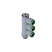 Picture of T340818 - Banjo Triple - Swivel - Push-in Fittings - 8mm Tube To 1/8" Male Thread - Polymer