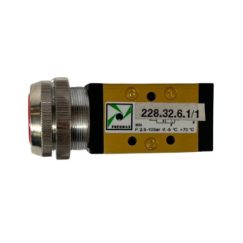 Picture of 228.32.6.1/1 - Mechanical Valve 1/8 Inch 3/2 Push Button Red Ø30 Spring
