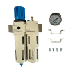 Picture of OU-1/2-MIDI - Filter Regulator + Lubricator + Gauge 1/2 Inch Manual Drain