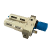 Picture of OU-1/2-MIDI - Filter Regulator + Lubricator + Gauge 1/2 Inch Manual Drain