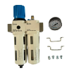 Picture of OU-1/2-MIDI-A - Filter Regulator + Lubricator + Gauge 1/2 Inch Auto Drain
