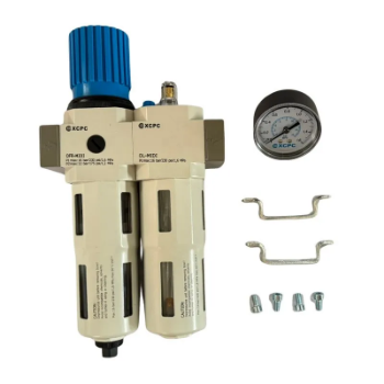 Picture of OU-1/2-MIDI-A - Filter Regulator + Lubricator + Gauge 1/2 Inch Auto Drain