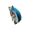 Picture of 8433.202-GF - Fixed Hosel Reel, Stainless Steel Aisi 304, S.430, For Hot Water, 100 Bar, With Hygienic Hose 15 M,